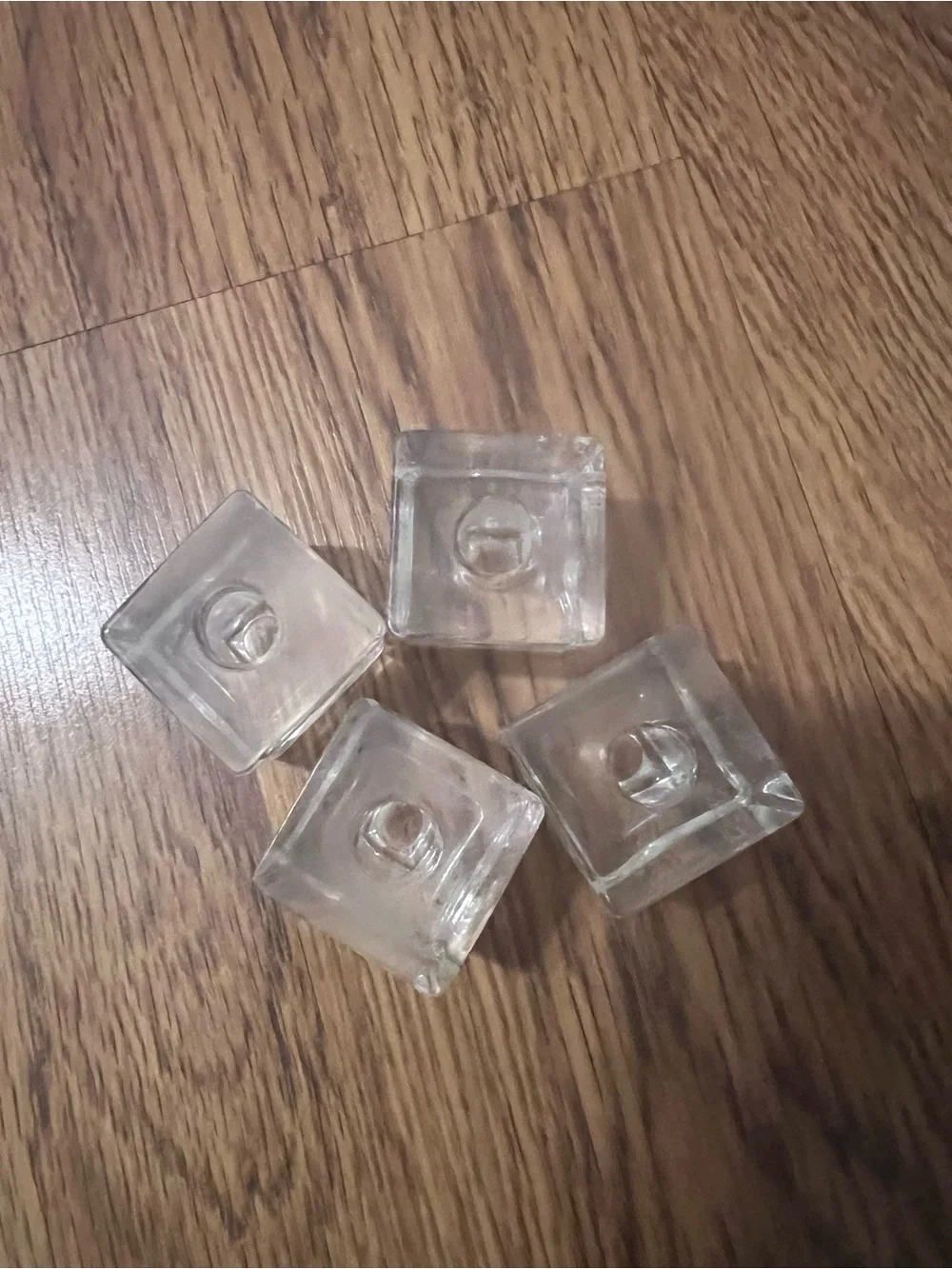 Clear Glass candle stick holder set of 4 new never used